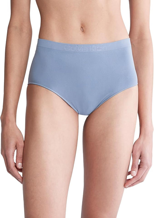 Calvin Klein Women's Bonded Flex Seamless High Rise Brief  Flint Stone Size L