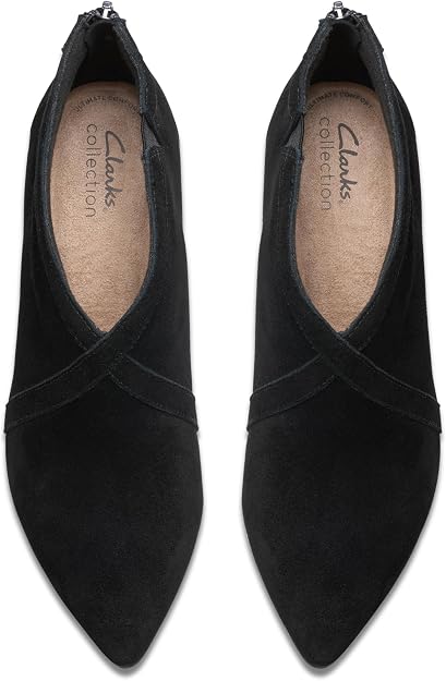 Clarks Women's Kataleyna Sol Ankle Boots  Black Suede Size 9.5W