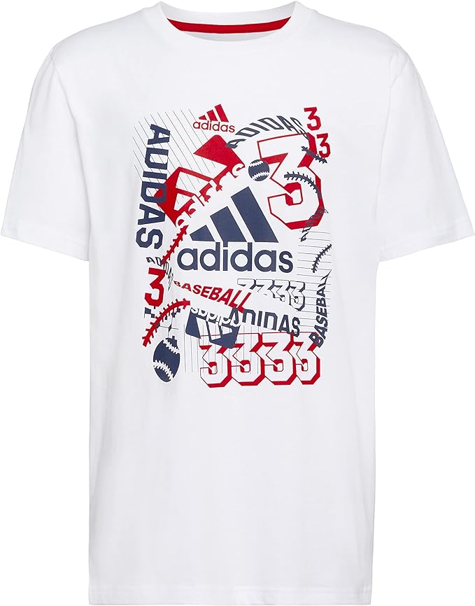 adidas Little Boys Short Sleeve Americana Tee  Color White Size 4