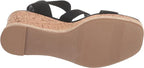 Madden Girl Maranda Stretch Ankle-Strap Wedge Sandals  Color Black Size 9.5M