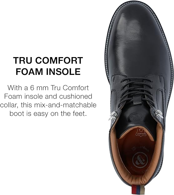 Thomas & Vine Men's Simeon Tru Comfort Boot  Color Black Size 8M