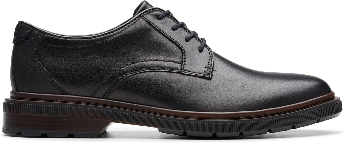 Clarks Men's Burchill Derby Lace Up Dress Shoes  Black Size 12