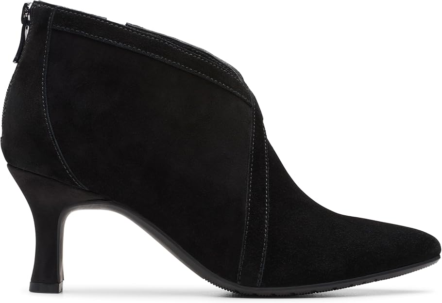 Clarks Women's Kataleyna Sol Ankle Boots  Black Suede Size 9.5W