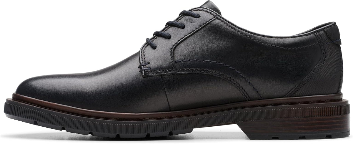 Clarks Men's Burchill Derby Lace Up Dress Shoes  Black Size 12
