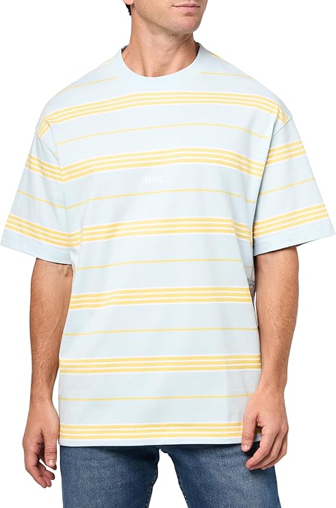 Hugo Boss Men's Oversized-Fit Crewneck T-Shirt  Blue Size XL