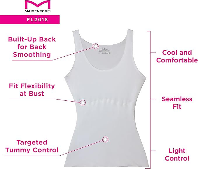 Maidenform Light Control Comfort Devtion Shapewear Camisole  Black Size M