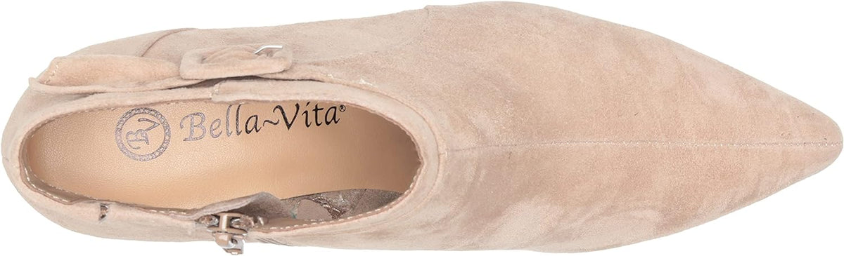 Bella Vita Women's Bindi Dress Fashion Booties  Color Almond Kid Suede Leather Size 6W