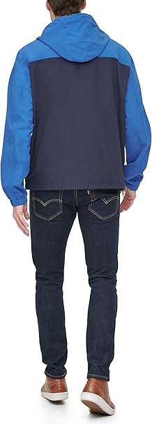 Tommy Hilfiger Men's Performance Taslan Popover Hooded Jacket  Black Size S