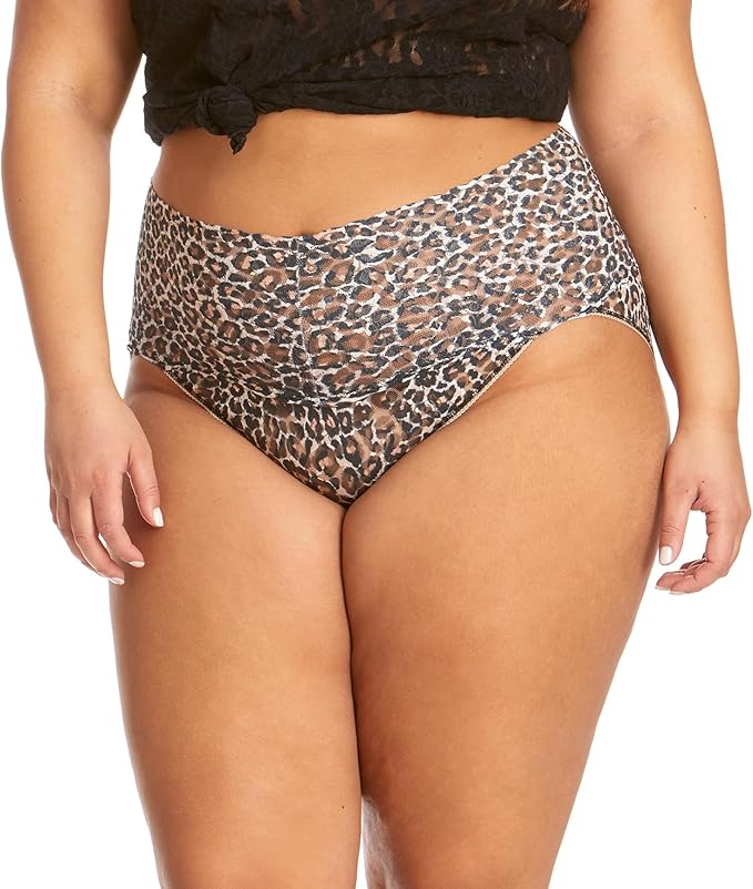 Hanky Panky Women's Plus Size Retro Thong, Fits 12-24  Classic Leopard One Size