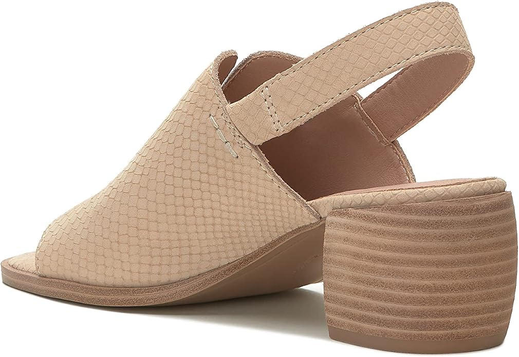 Lucky Brand Women's Jaila Block-Heel Slingback Sandals   Warm Sand Size 6.5