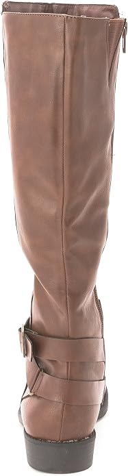 Style & Co Women's Madixe Faux Leather Riding Boots  Brown Size 11 Wide Calf