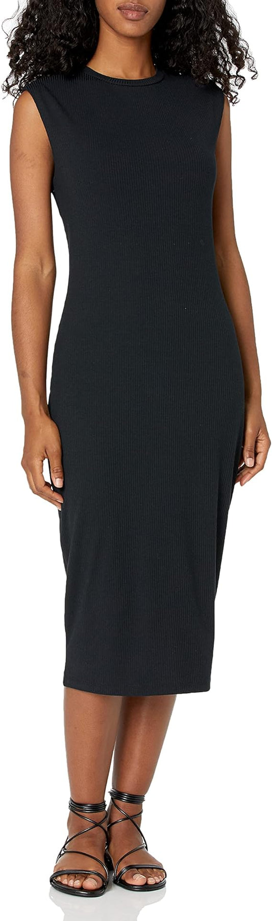 BCBGeneration Women's Knit Rib Midi Dress  Color Black Size XS