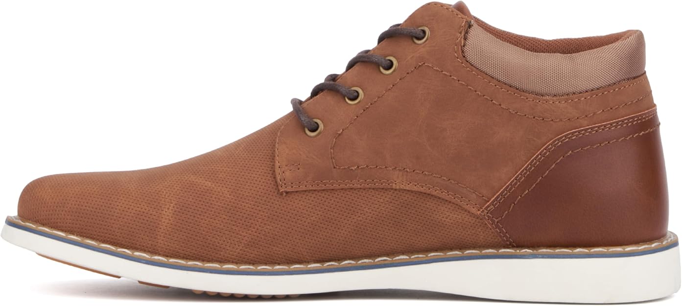 Reserved Footwear Men's Keith  Casual Round Toe Boots  Cognac Size 10.5