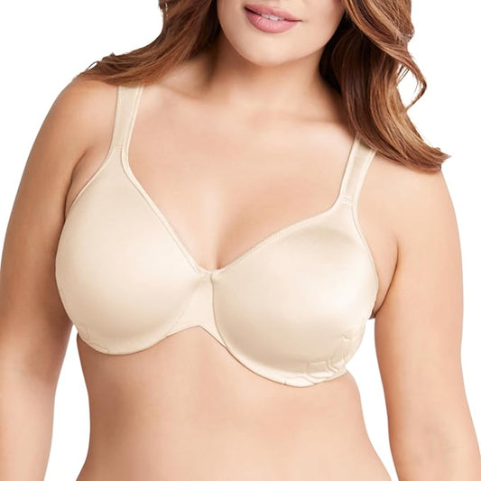 Bali Live It Up Seamless Underwire Full-Coverage T-Shirt Bra  Taupe Nude Size 36DD