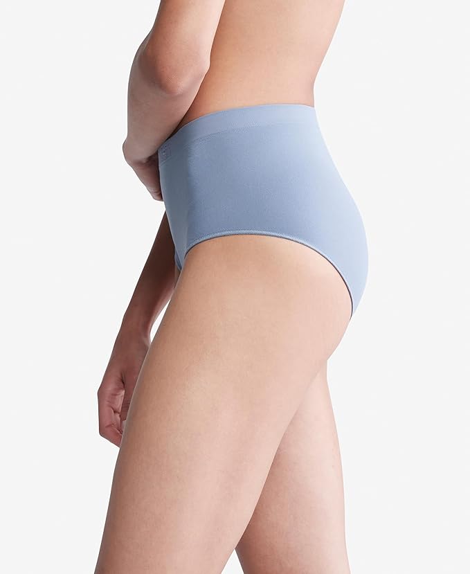 Calvin Klein Women's Bonded Flex Seamless High Rise Brief  Flint Stone Size L