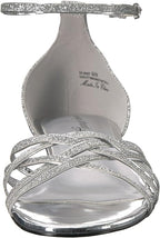 Easy Street Women's Tarrah Crossover Wedge Sandals  Color Silver Glitter Size 7.5WW