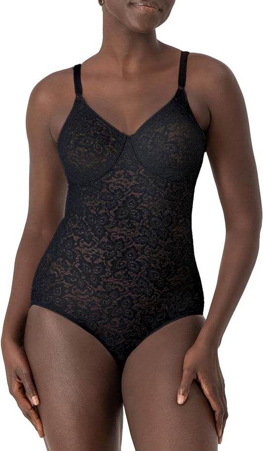 Bali Firm Control Lace N Smooth Body Shapewear  Black Size 38B
