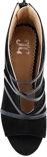 Journee Collection Women's Center Cutout Booties Black Size 10