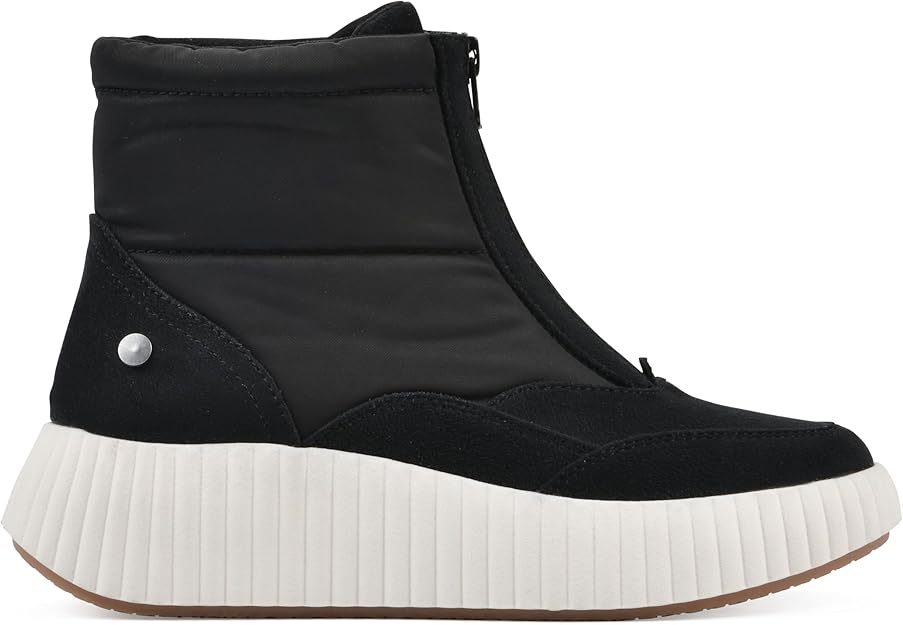 White Mountain Women's Downtown Platform Booties  Black Multi Smooth Size 9.5