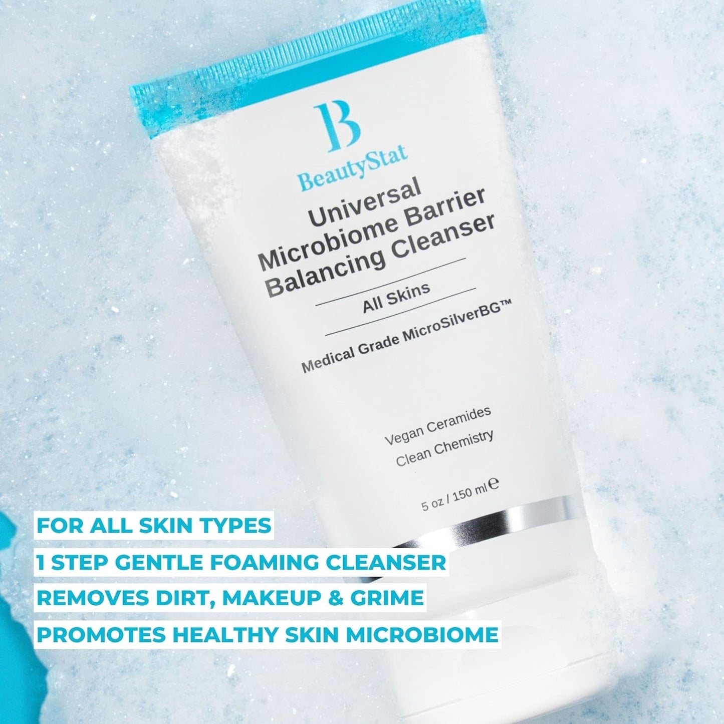 BeautyStat Universal Microbiome Barrier Balancing Cleanser, All Skins, 5 Oz
