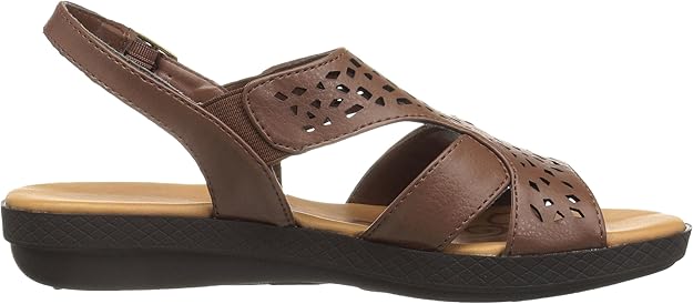 Easy Street Women's Bolt Flat Sandal  Tan Size 9