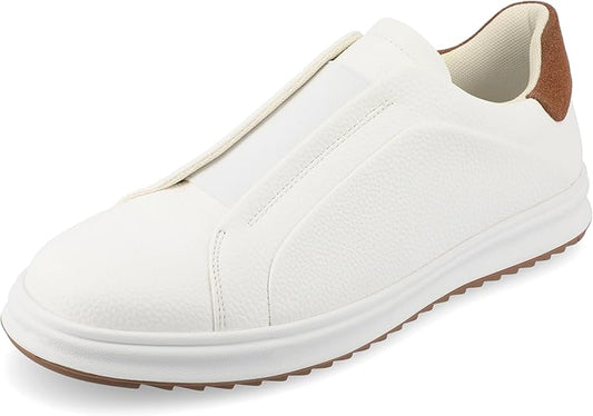 Vance Co Men's Matteo Tru Comfort Slip-on Sneakers  White Size 10.5