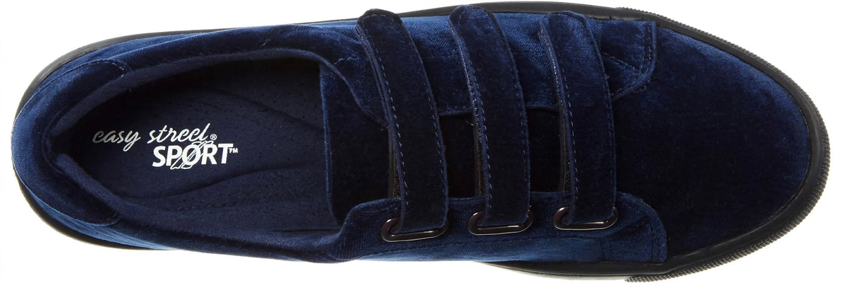 Easy Street Women's Strive Shoes  Navy Velvet Size 8.5
