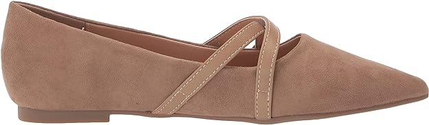 Journee Collection Women's Patricia Slip On Pointed Toe Ballet Flats  Color Taupe Size 8.5M