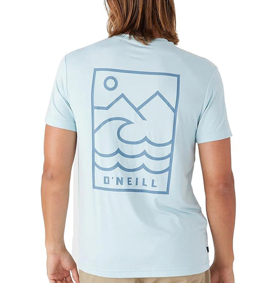 O'Neill Men's TRVLR UPF Staple Active T-Shirt  Heather Light Blue Size 2XL