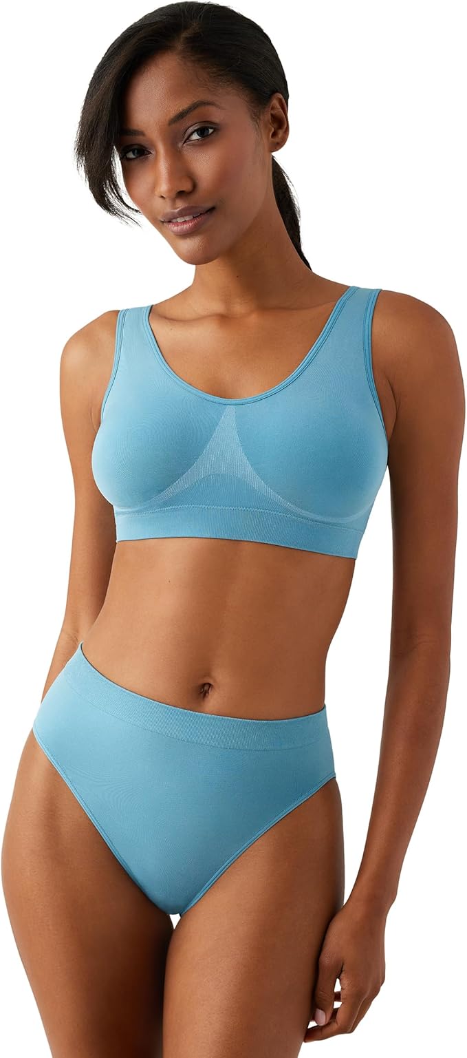 Wacoal B-Smooth Wireless Wide Strap Bralette  Adriatic Blue Size 34