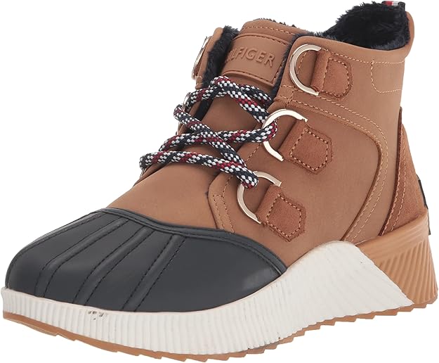 Tommy Hilfiger Women's Jenko Cold Weather Sneaker  Navy/Tan Size 10