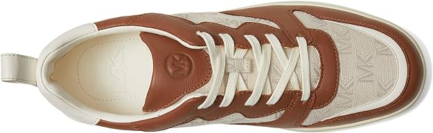 Michael Kors Men's Baxter Mixed-Media Sneakers  Color Natural Size 9