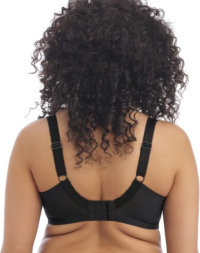 Elomi Full Figure Morgan Underwire Stretch Lace Bra  Black Size 38J