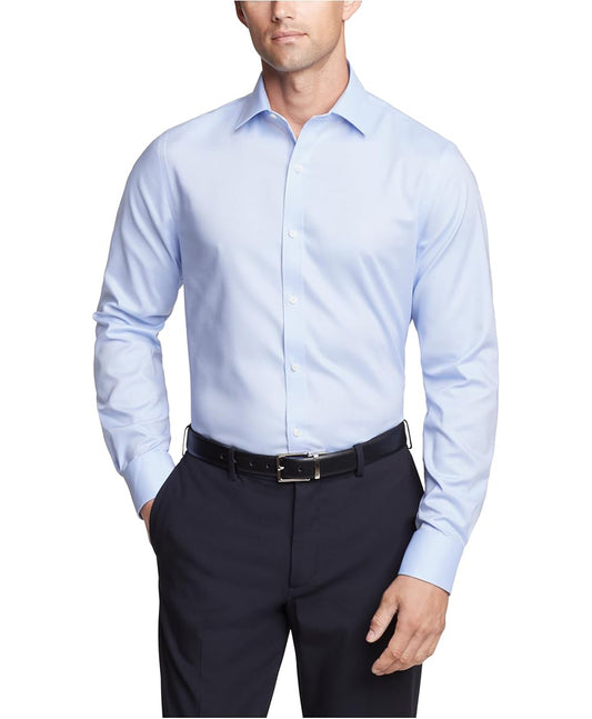 Tommy Hilfiger Men's Slim-Fit Essentials Dress Shirt  Blue 16 32/33