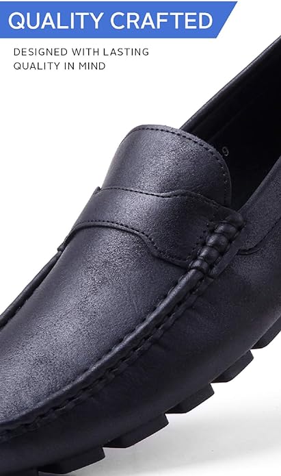 Gallery Seven Men’s Shaded Smart Penny Loafer  Color Black Size 9.5
