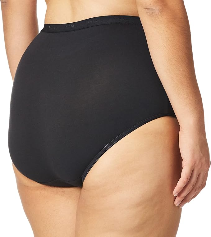 Bali Women's Stretch Full Cut Brief Panty  Black Size 9