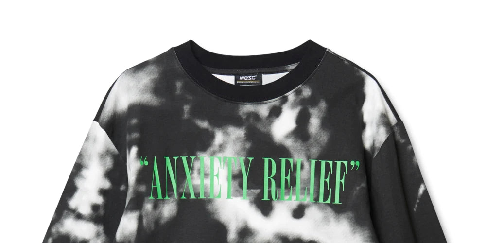 WeSC Men's Kendrick Anxiety Relief T-Shirt  Color Black Size XL
