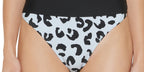 DKNY Printed High-Waist Bikini Bottoms  Color Black M