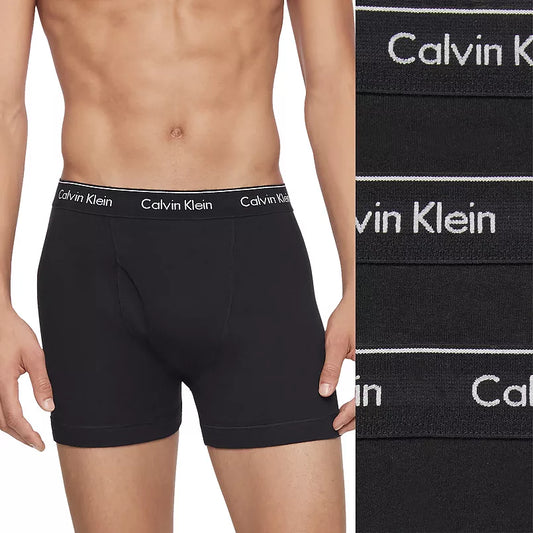 Calvin Klein Men's 100% Cotton Boxer Brief 2-Pack  Multicolor Size L