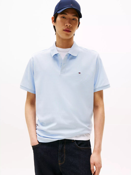 Tommy Hilfiger Men's Regular-Fit Stripe Cotton Polo Shirt  Breezy Blue Size 2XL