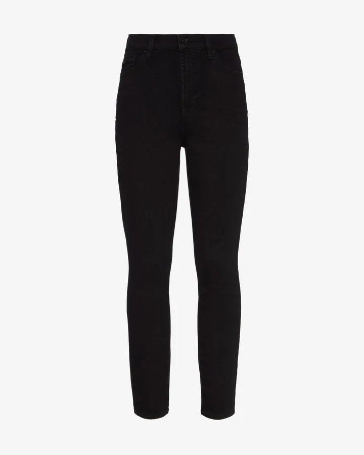 7 For All Mankind Women's Luxe Performance Plus Slimmy Stretch Jeans  Black  Size 28