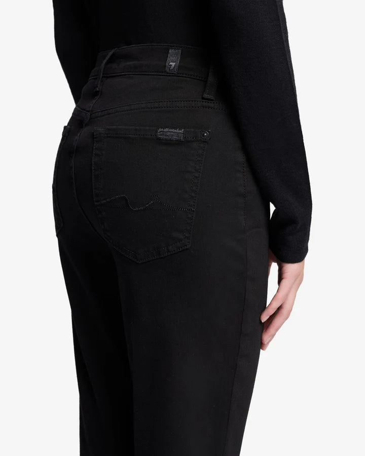 7 For All Mankind Women's Luxe Performance Plus Slimmy Stretch Jeans  Black  Size 28