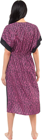 Jessica Simpson Snakecharmer Printed Cover-Up  Color Pink/Black Snakeskin Size S