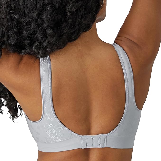 Bali Comfort Revolution Full-Coverage Wirefree Bra  Crystal Grey Dot Size 3XL