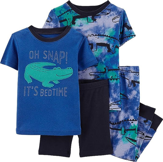 Carters Toddler Boys 4-Piece Snug Fit Pajamas  Color Blue Size 4T