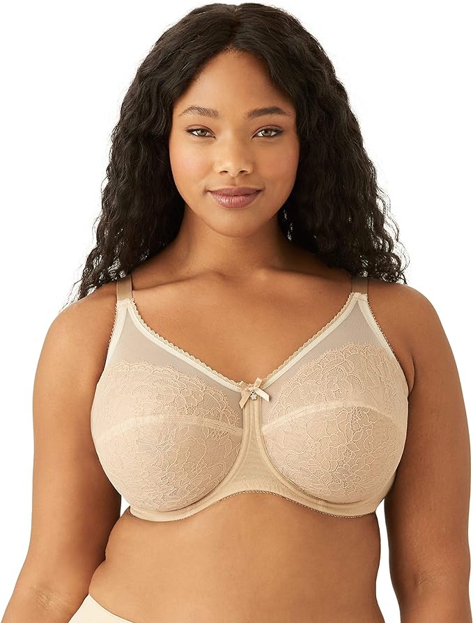 Wacoal Retro Chic Full-Figure Underwire Bra  Toast Nude Size 34C