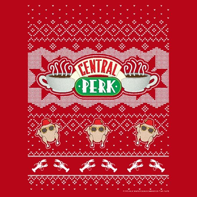 Fifth Sun Men's Friends Central Perk Hoodie  Red Size L