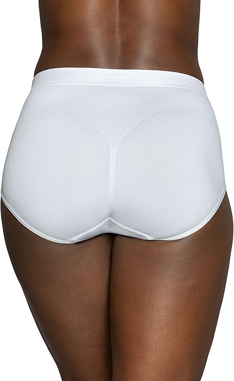 Vanity Fair Smoothing Comfort Brief Panties with Rear Lift  Star White Size 7