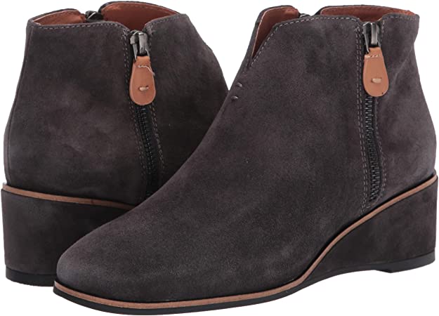 Gentle Souls by Kenneth Cole Women's Cole Ella Wedge Zip  Color Charcoal Size 7M