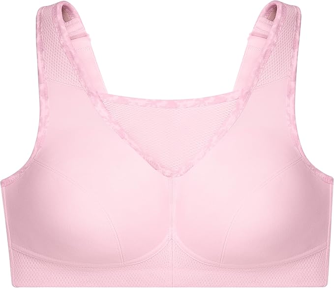 Glamorise No-bounce Camisole Sports Wirefree Bra  Parfait Pink Size 38D